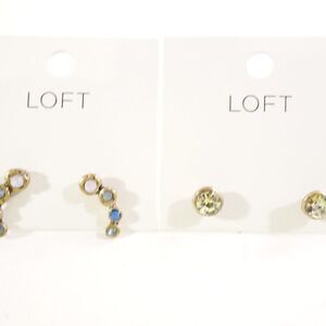 COPY - Ann Taylor LOFT Gold Solitaire Small Stud Earrings NWT 19.5 Ear Climbers…
